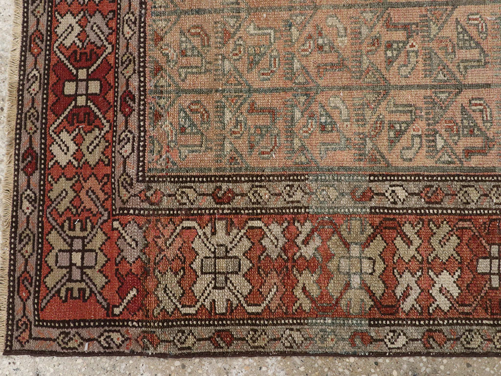 Antique Persian Malayer Throw Rug, No.29682 - Gss