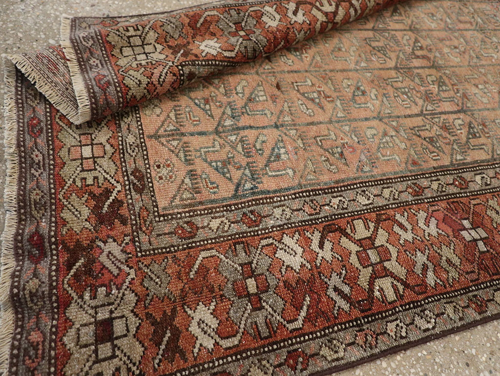 Antique Persian Malayer Throw Rug, No.29682 - Gss
