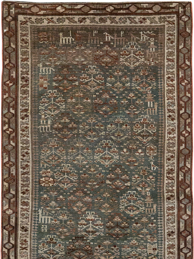 Antique Persian Kurd Long Runner, No.29685 - Gss