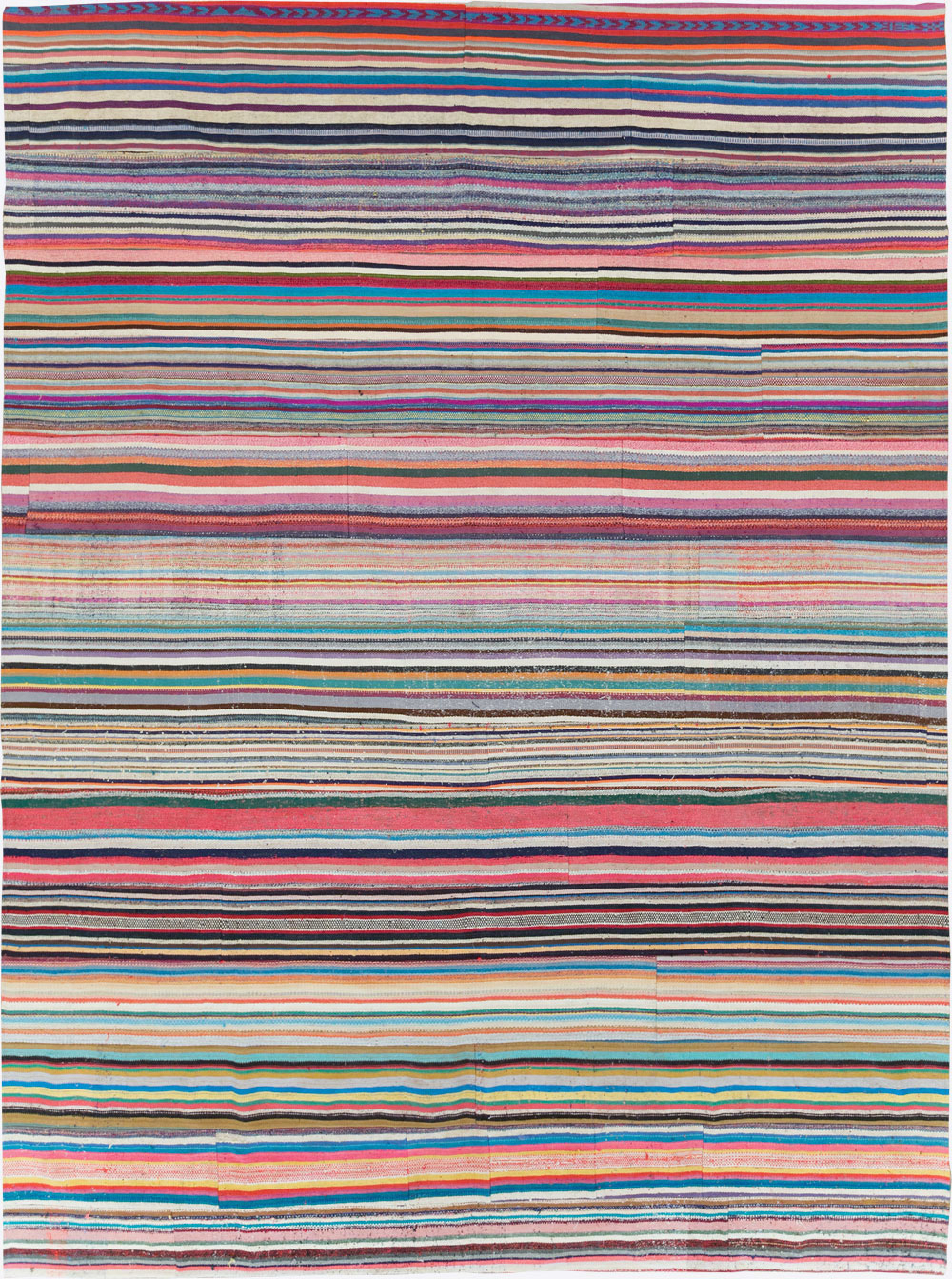 Contemporary Turkish Flatweave Kilim Large Room Size Carpet, No.29690 - Gss