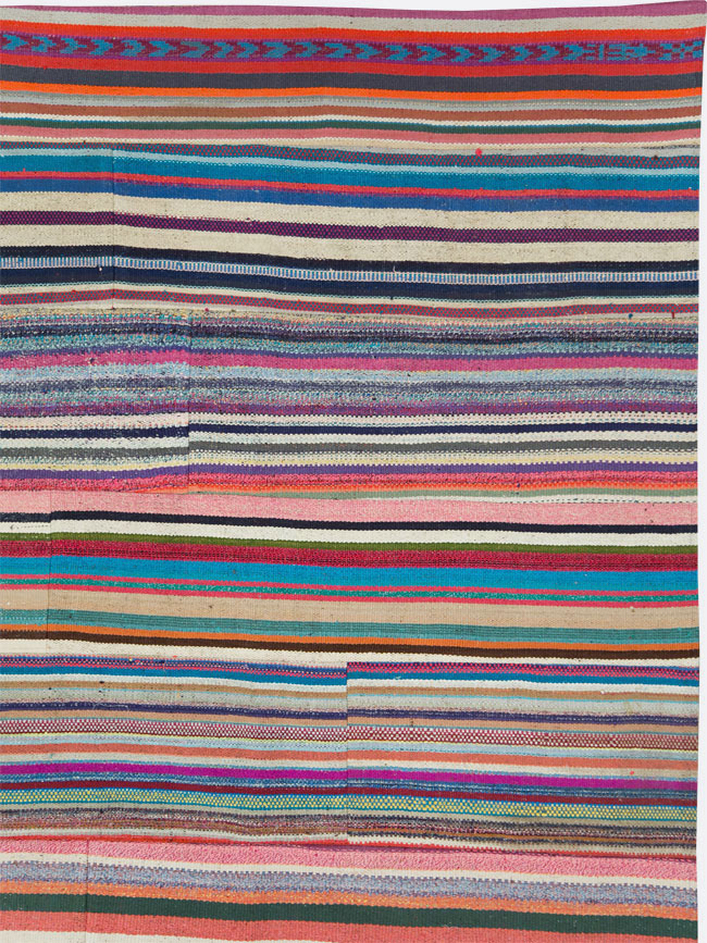 Contemporary Turkish Flatweave Kilim Large Room Size Carpet, No.29690 - Gss