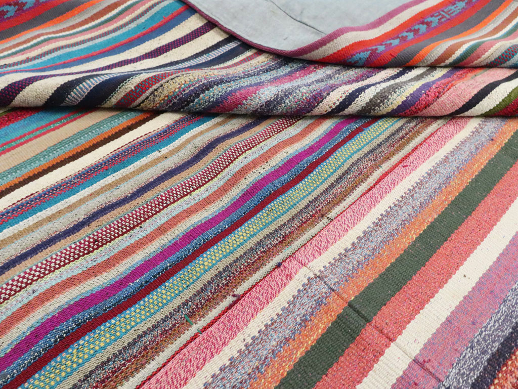 Contemporary Turkish Flatweave Kilim Large Room Size Carpet, No.29690 - Gss