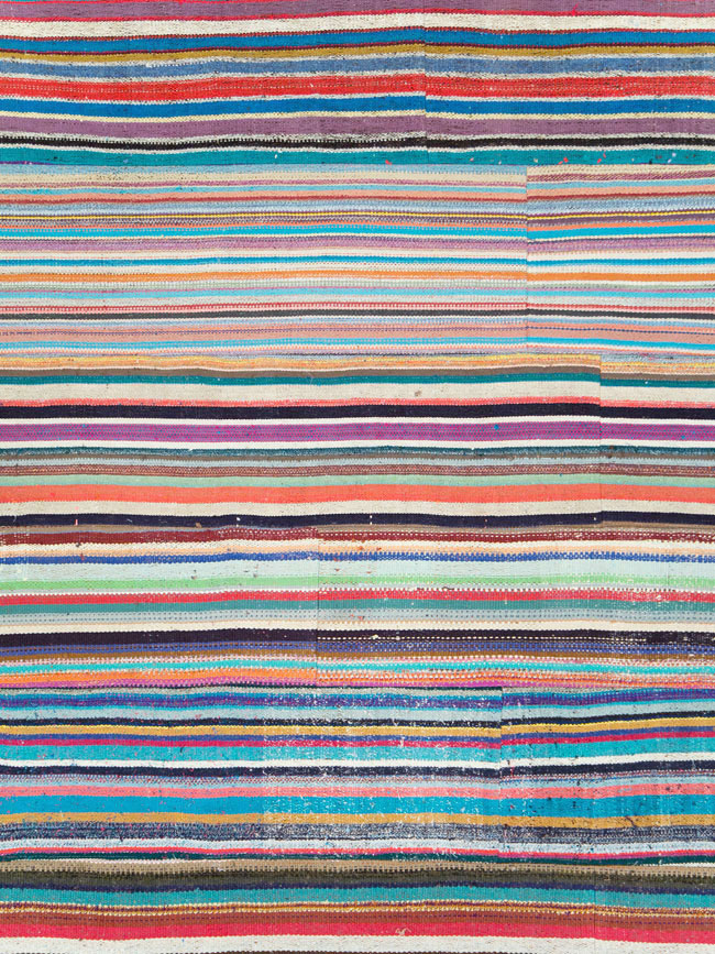 Contemporary Colorful Turkish Flat-Weave Kilim, No.29692 - Gss