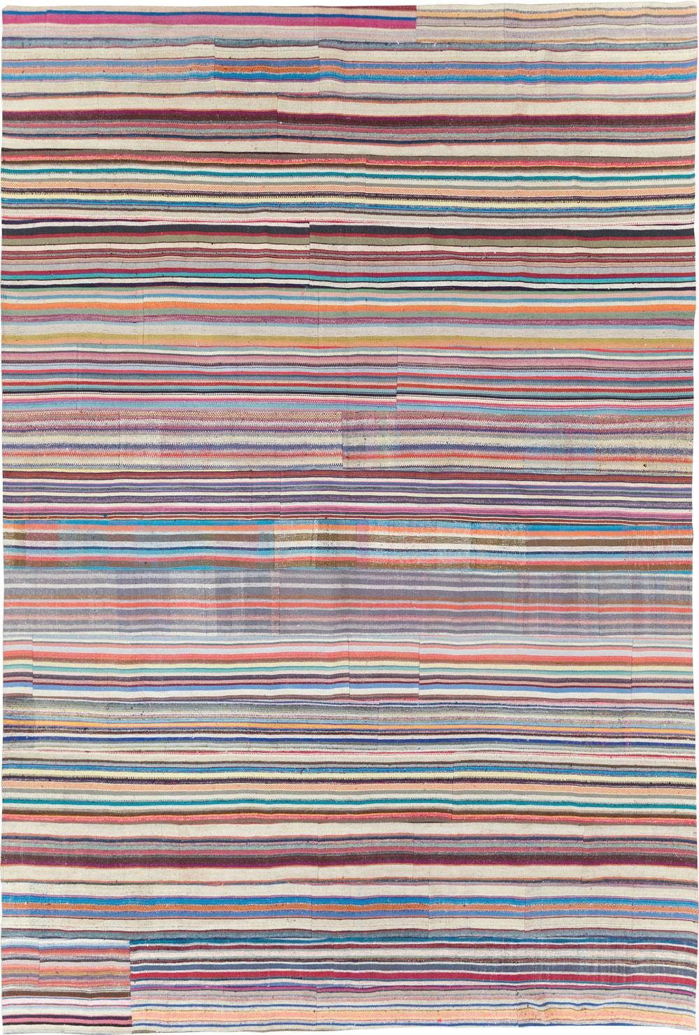 Contemporary Turkish Flatweave Oversize Carpet, No.29694 - Gss