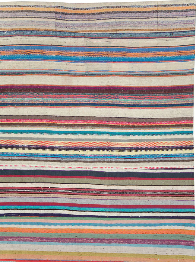 Contemporary Turkish Flatweave Oversize Carpet, No.29694 - Gss