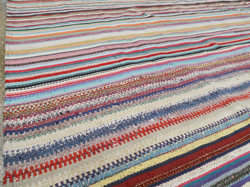 Contemporary Turkish Flatweave Oversize Carpet, No.29694 - Gss