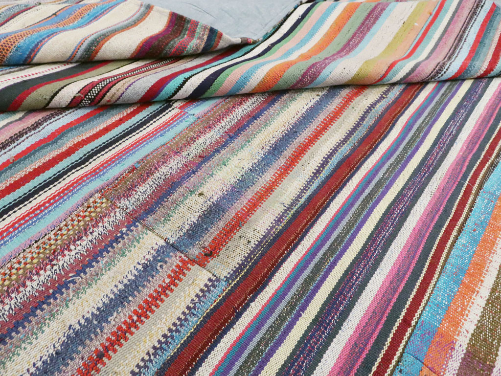 Contemporary Turkish Flatweave Oversize Carpet, No.29694 - Gss
