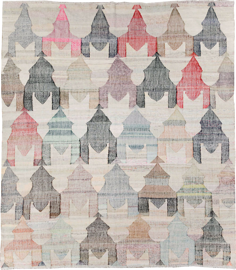 Turkish Contemporary Flatweave Kilim Large Room Size Carpet, No.29696 - Gss