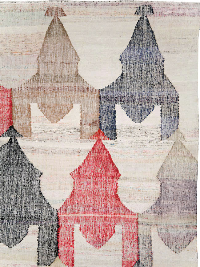 Turkish Contemporary Flatweave Kilim Large Room Size Carpet, No.29696 - Gss