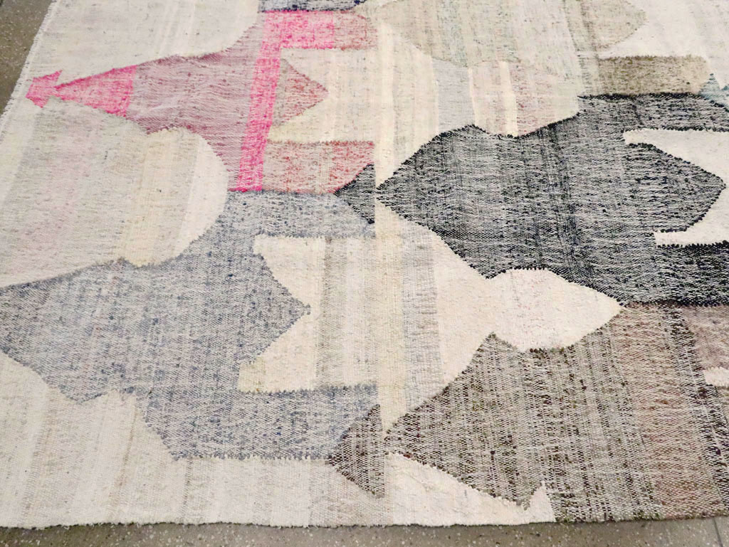 Turkish Contemporary Flatweave Kilim Large Room Size Carpet, No.29696 - Gss