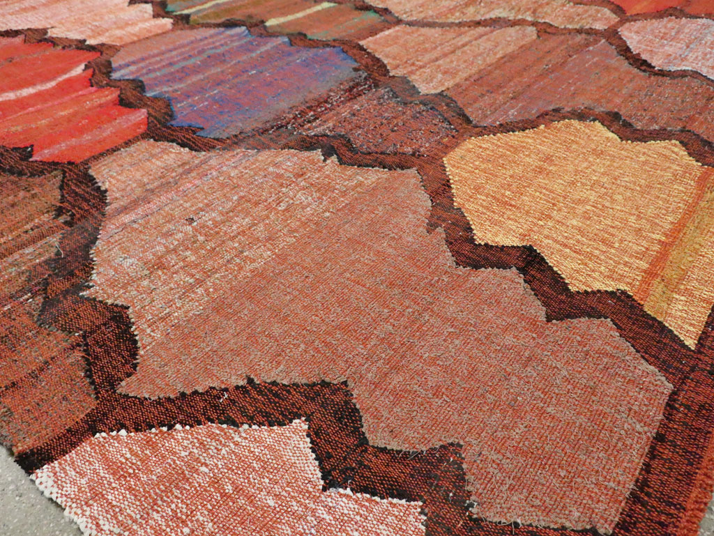 Contemporary Turkish Flatweave Kilim Room Size Carpet, No.29697 - Gss