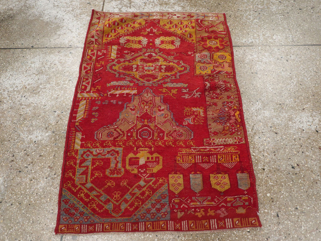 Antique Turkish Anatolian Wagireh Rug, No.29704 - Gss