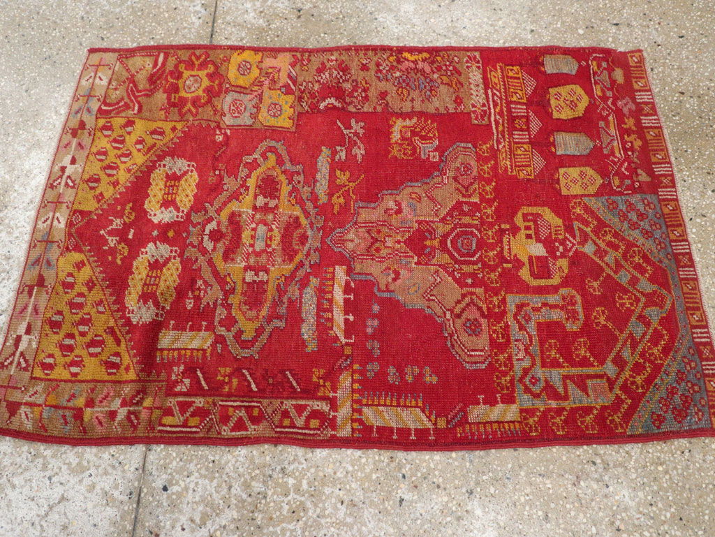 Antique Turkish Anatolian Wagireh Rug, No.29704 - Gss