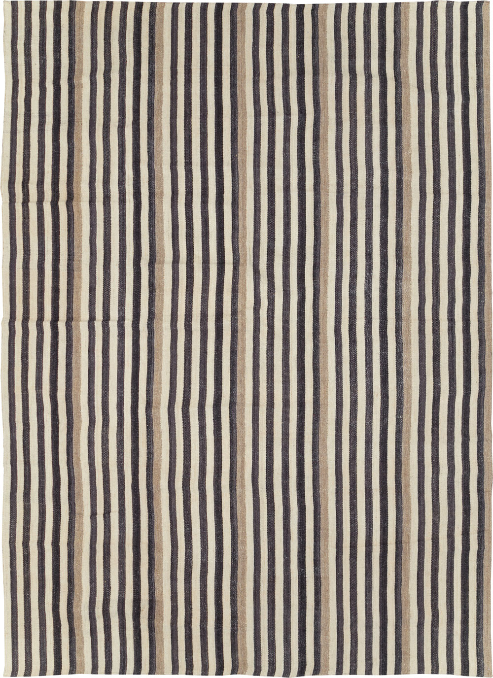 Modern Persian Flatweave Kilim Room Size Carpet, No.29722 - Gss