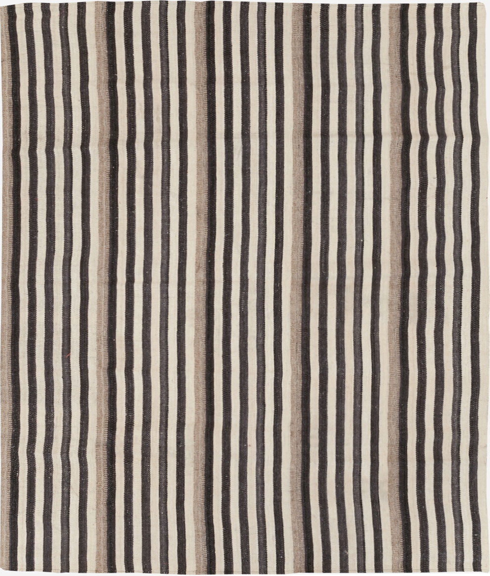 Modern Turkish Flatweave Kilim Small Room Size Carpet, No.29725 - Gss