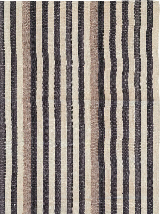 Modern Turkish Flatweave Kilim Small Room Size Carpet, No.29725 - Gss