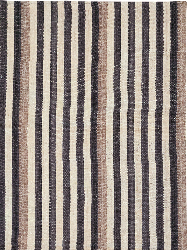 Modern Turkish Flatweave Kilim Small Room Size Carpet, No.29725 - Gss