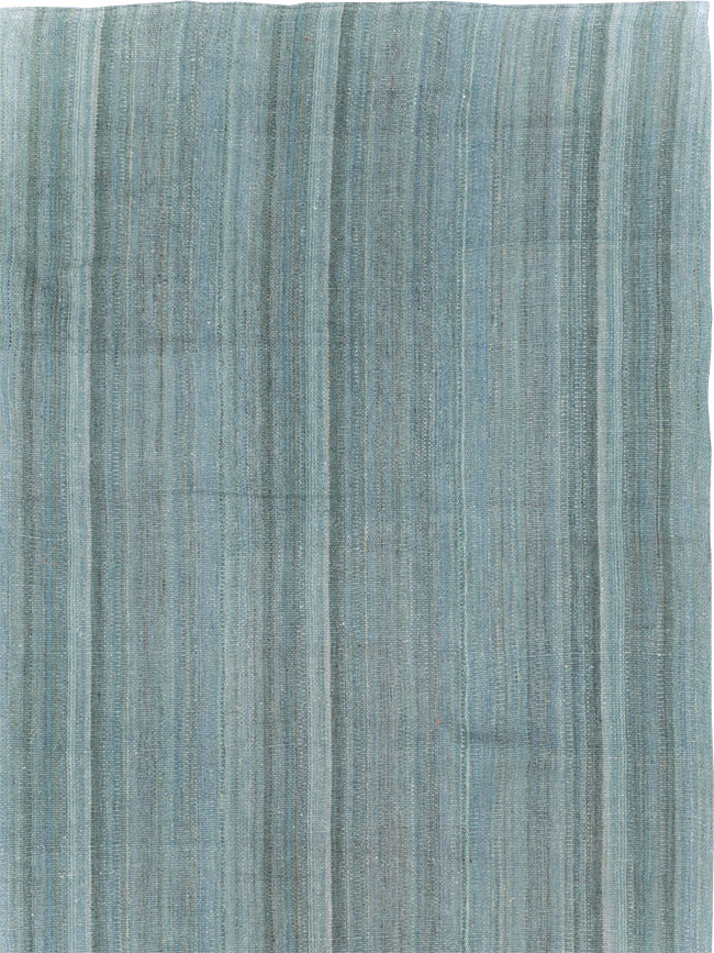 Rustic Modern Turkish Flatweave Kilim Room Size Carpet, No.29728 - Gss