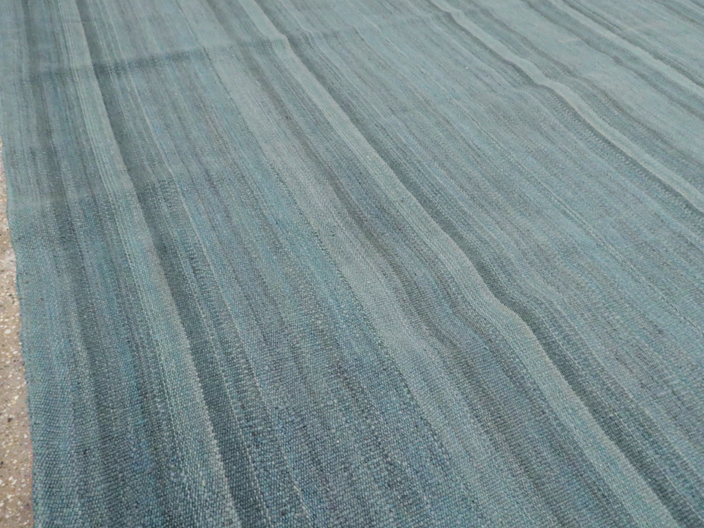 Rustic Modern Turkish Flatweave Kilim Room Size Carpet, No.29728 - Gss