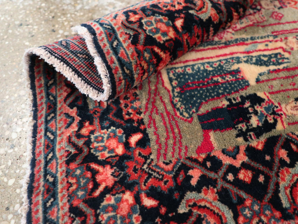 Antique Persian Sarouk Pictorial Rug, No.29734 - Gss