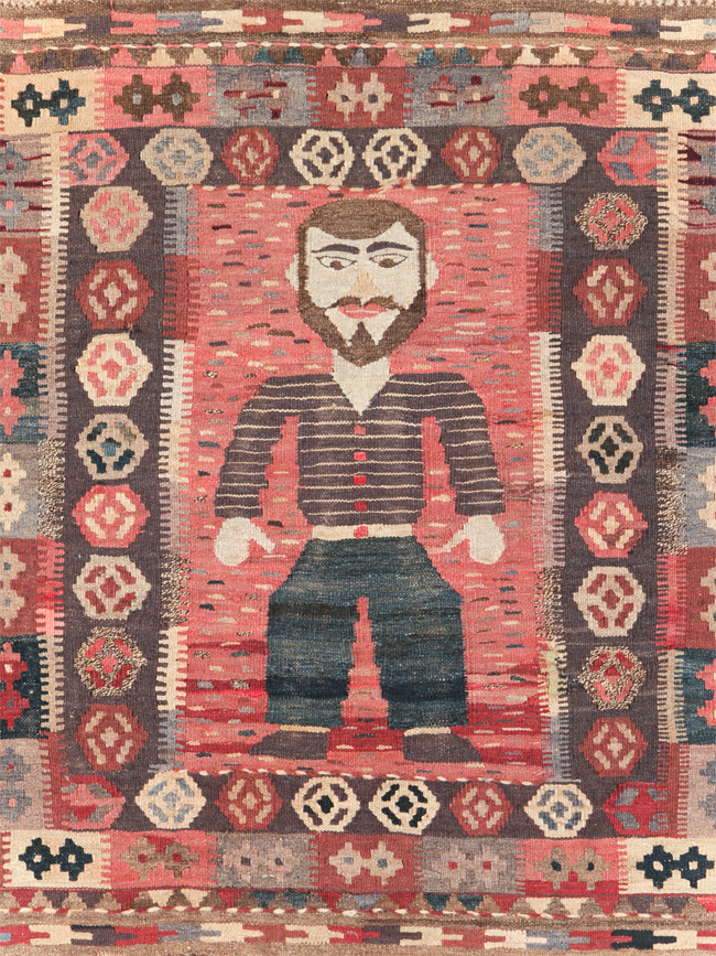 Vintage Turkish Pictorial Flatweave Kilim, No.29735 - Gss