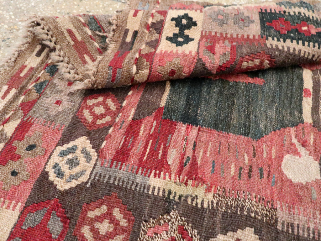 Vintage Turkish Pictorial Flatweave Kilim, No.29735 - Gss