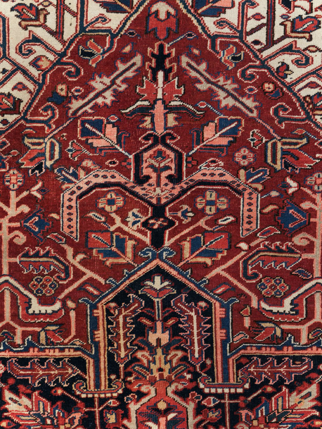 Vintage Persian Heriz Room Size Carpet, No.29742 - Gss