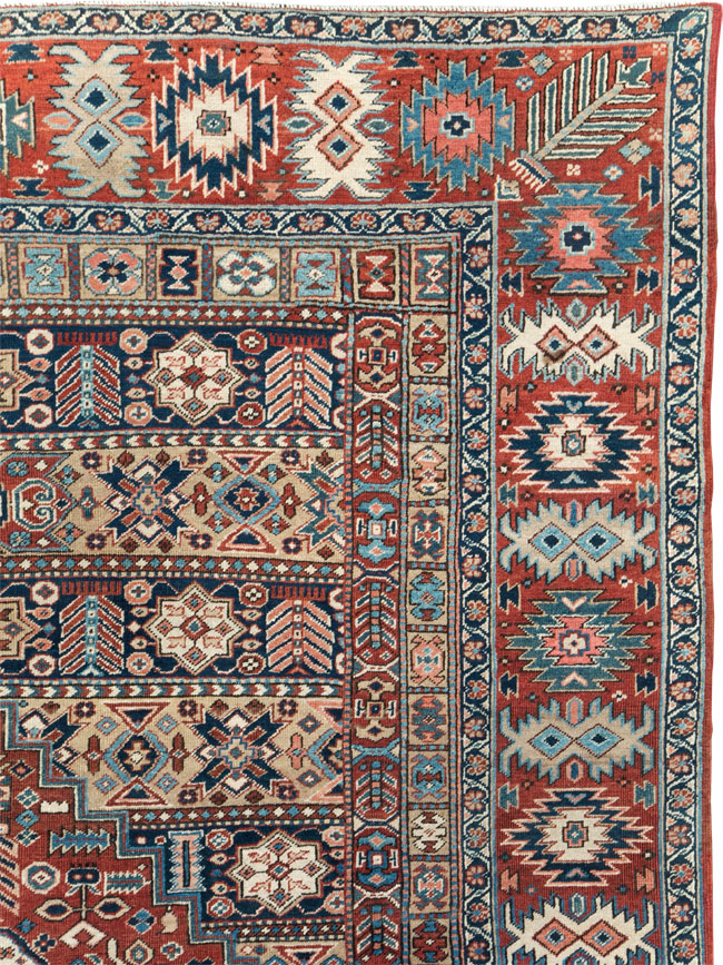 Antique Persian Heriz Room Size Carpet, No.29743 - Gss