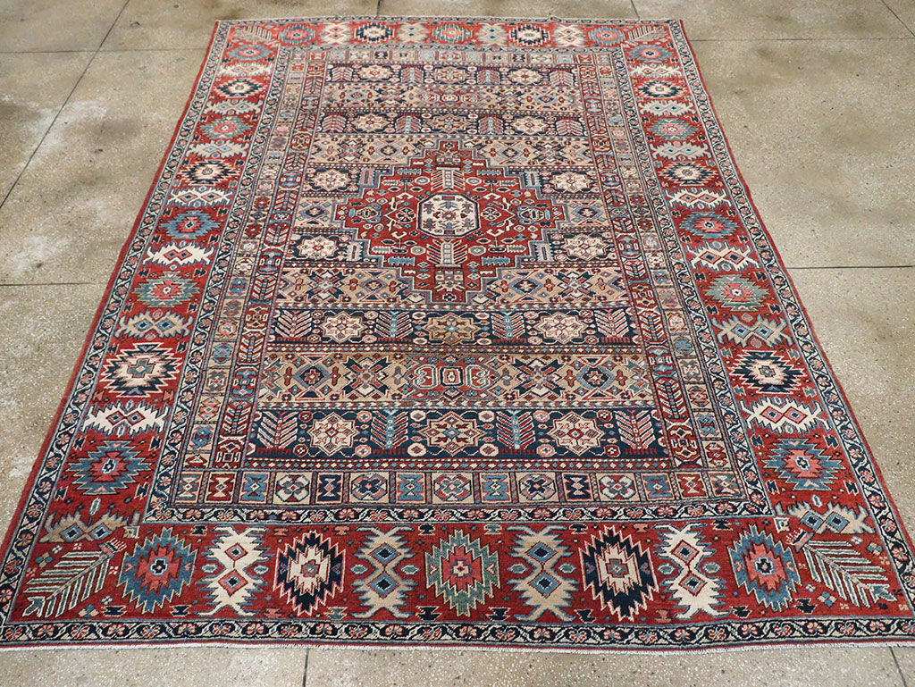 Antique Persian Heriz Room Size Carpet, No.29743 - Gss