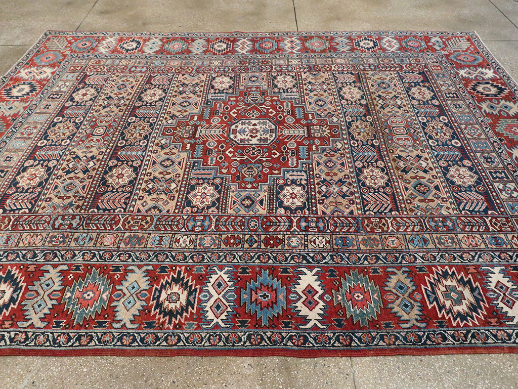 Antique Persian Heriz Room Size Carpet, No.29743 - Gss