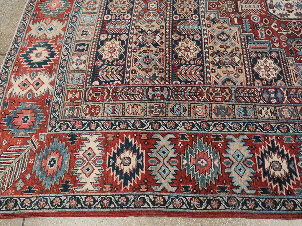 Antique Persian Heriz Room Size Carpet, No.29743 - Gss