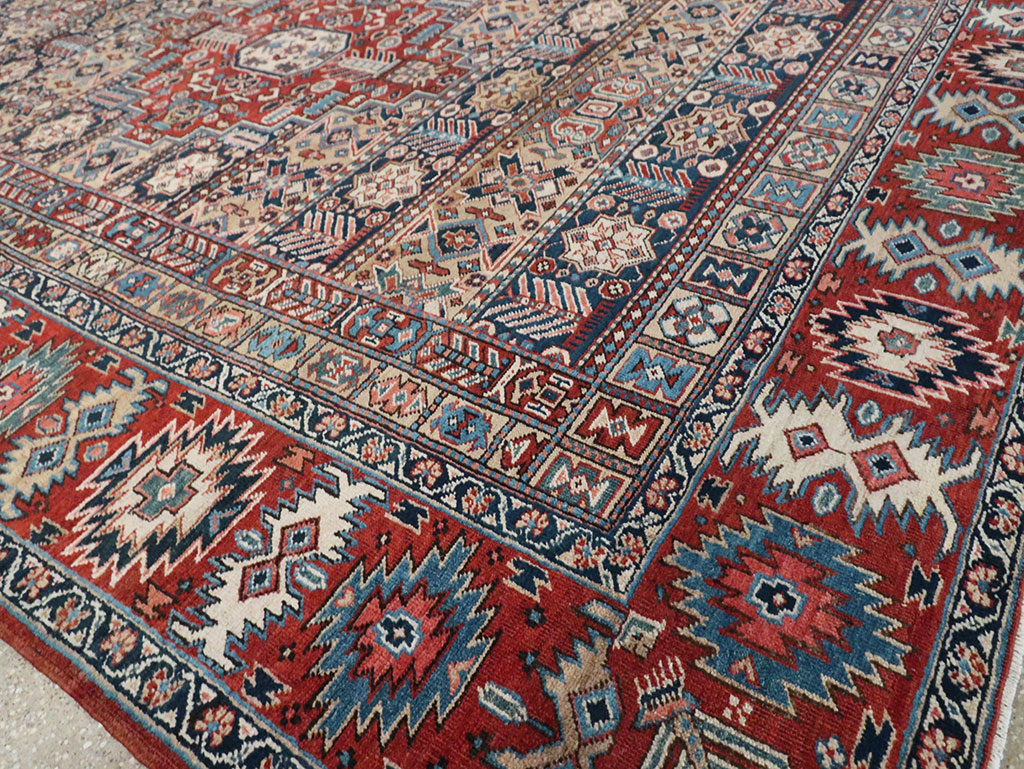 Antique Persian Heriz Room Size Carpet, No.29743 - Gss