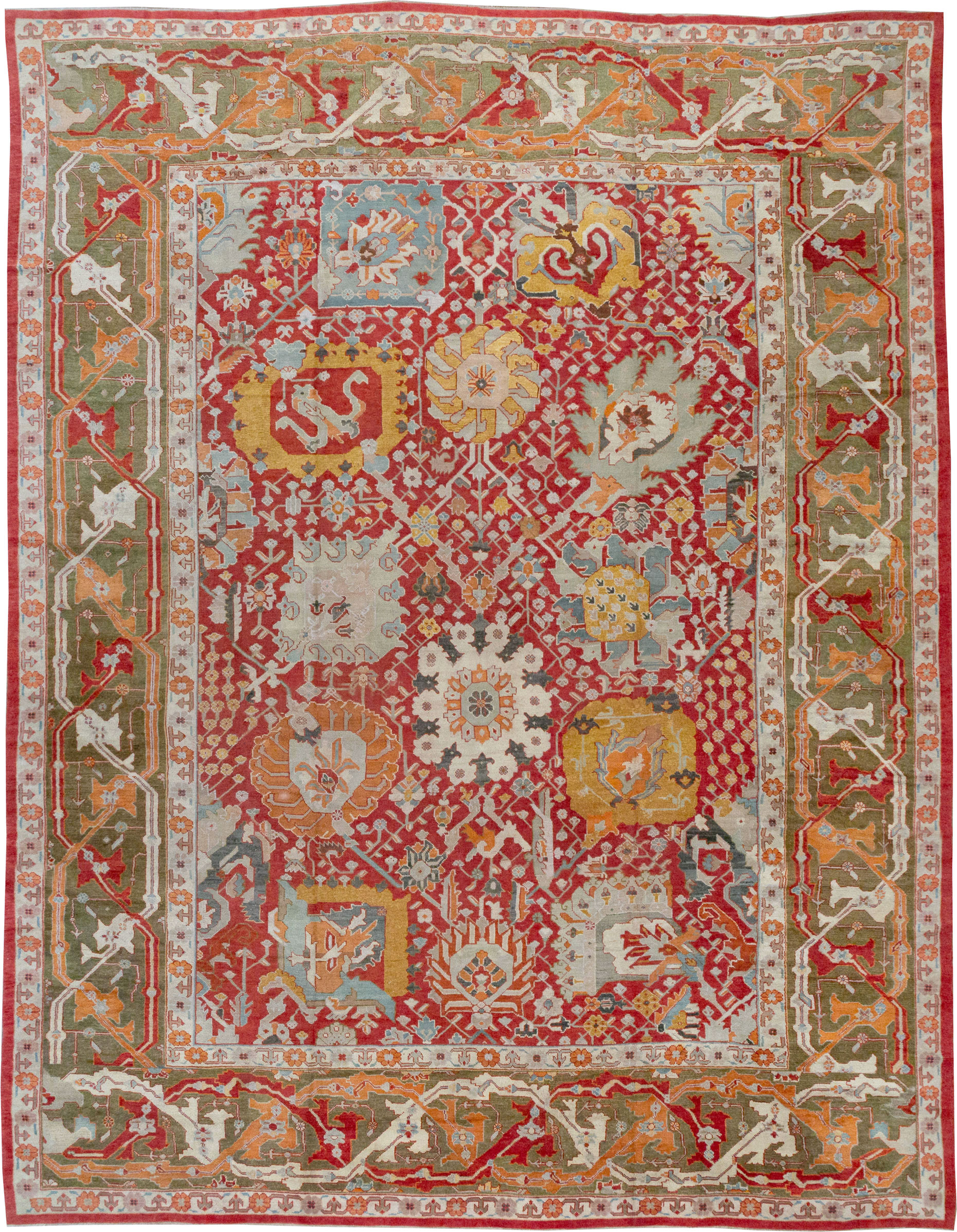 Antique Turkish Oushak Oversize Carpet, No.29744 - Gss