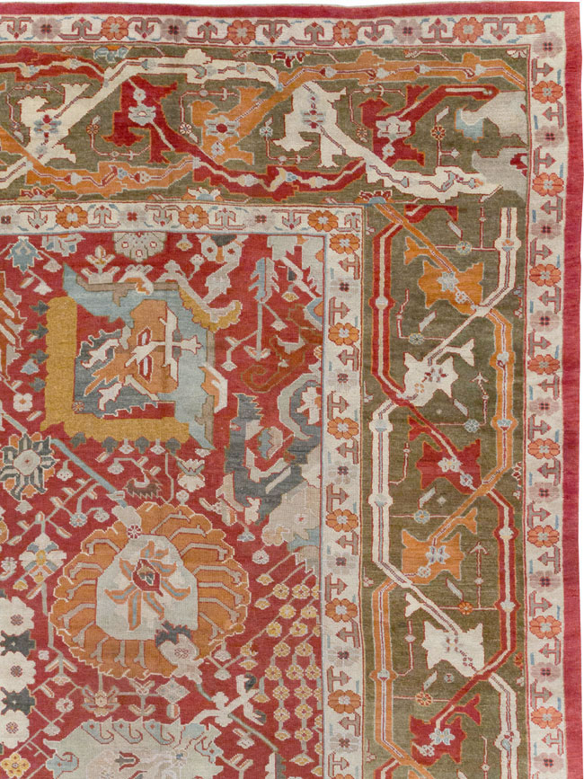 Antique Turkish Oushak Oversize Carpet, No.29744 - Gss