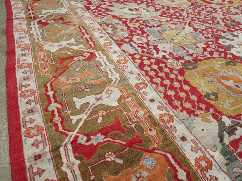 Antique Turkish Oushak Oversize Carpet, No.29744 - Gss