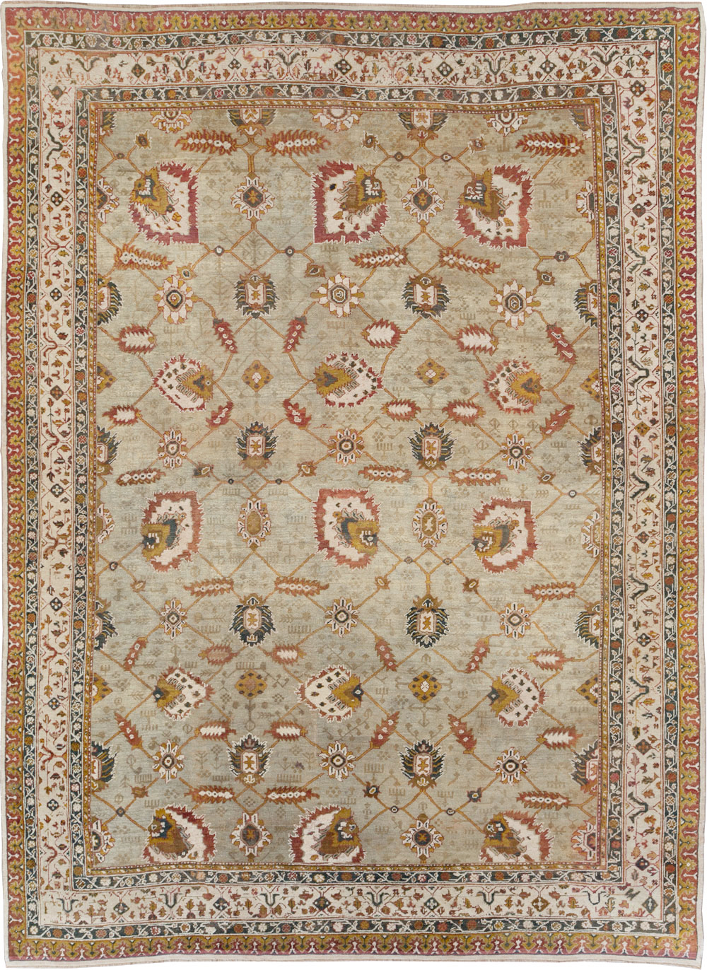 Vintage Turkish Oushak Carpet, No.29748 - Gss