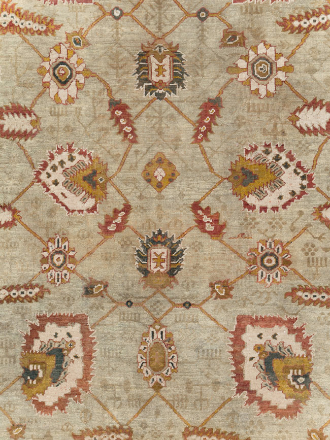 Vintage Turkish Oushak Carpet, No.29748 - Gss