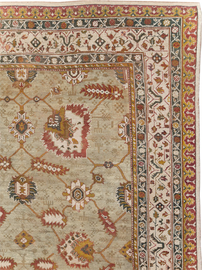 Vintage Turkish Oushak Carpet, No.29748 - Gss