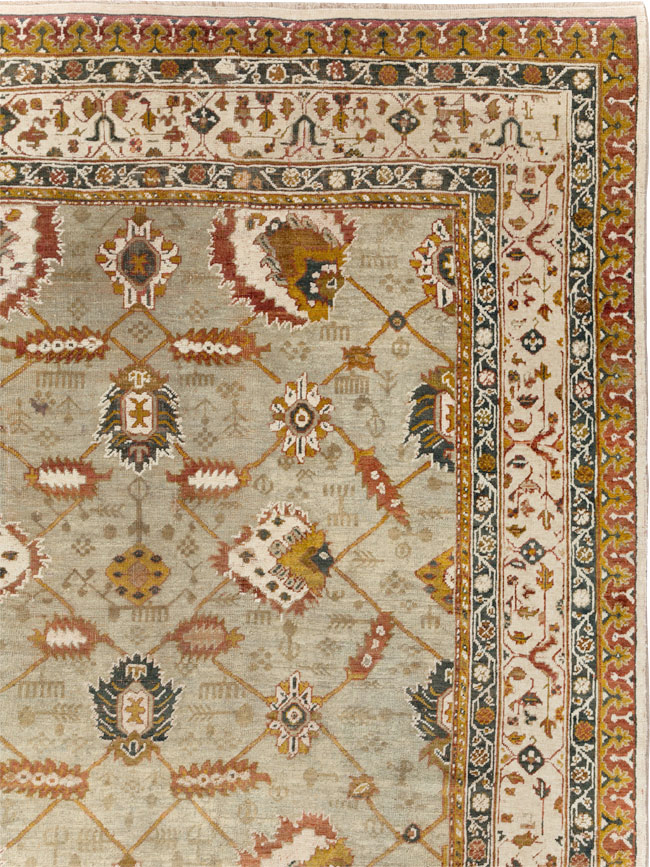 Vintage Turkish Oushak Carpet, No.29748 - Gss