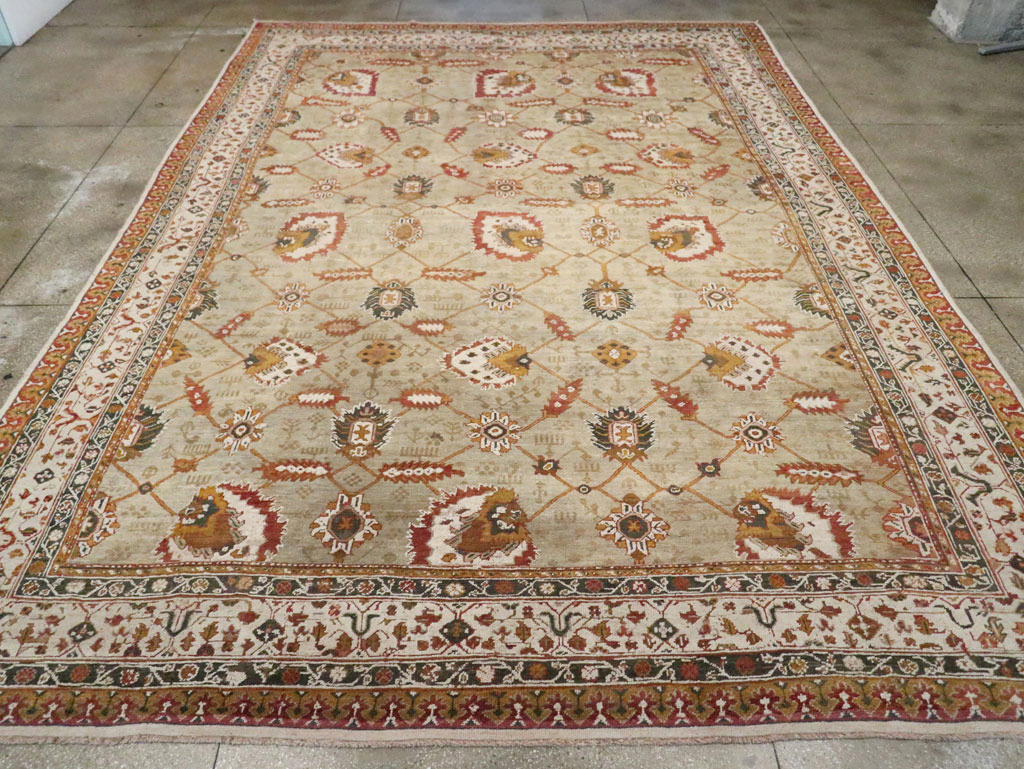 Vintage Turkish Oushak Carpet, No.29748 - Gss