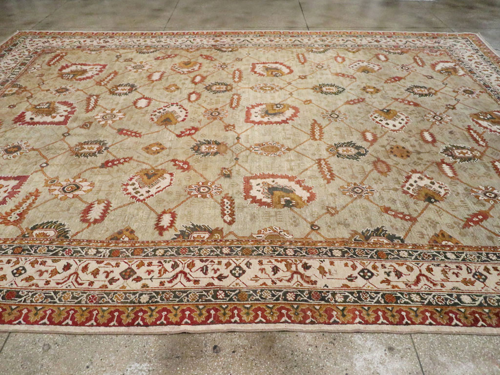 Vintage Turkish Oushak Carpet, No.29748 - Gss