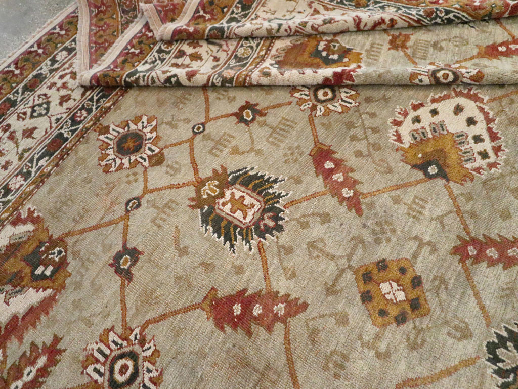 Vintage Turkish Oushak Carpet, No.29748 - Gss