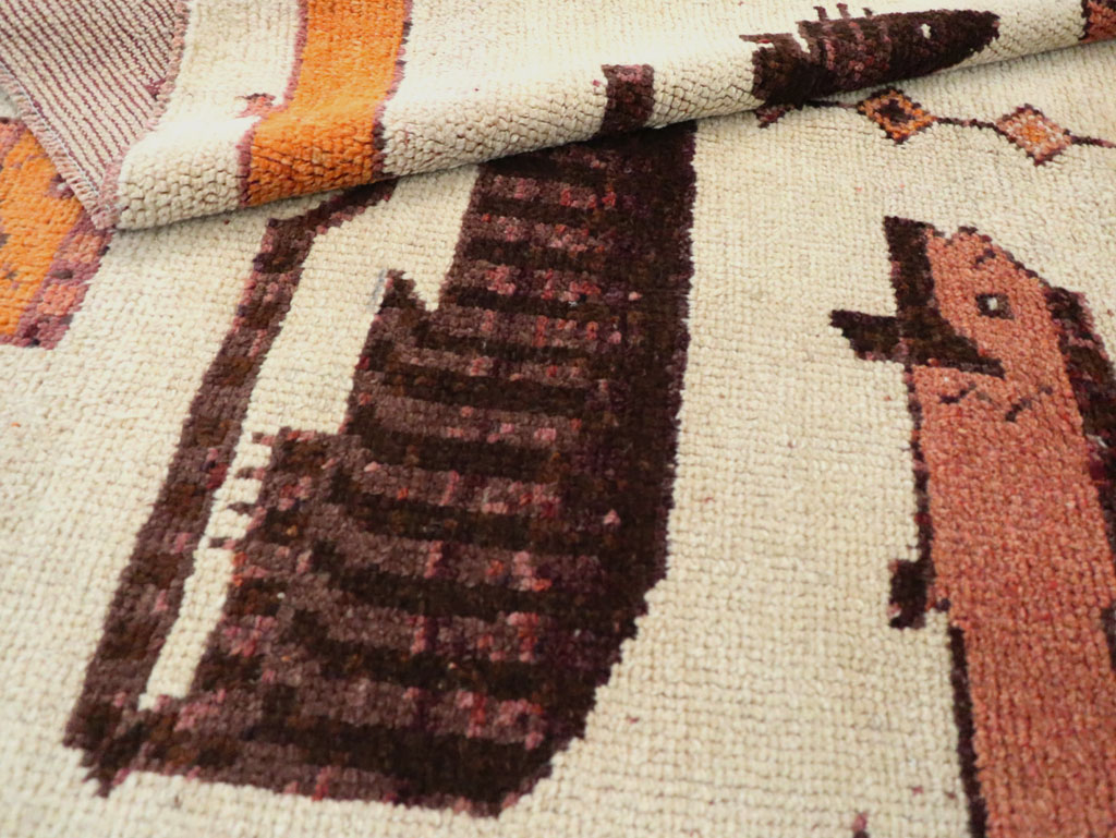 Vintage Persian Bakhtiari Pictorial Accent Rug (Pair: 1 of 2), No.29752 - Gss