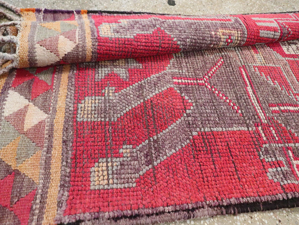 Vintage Turkish Anatolian Pictorial Runner, No.29758 - Gss