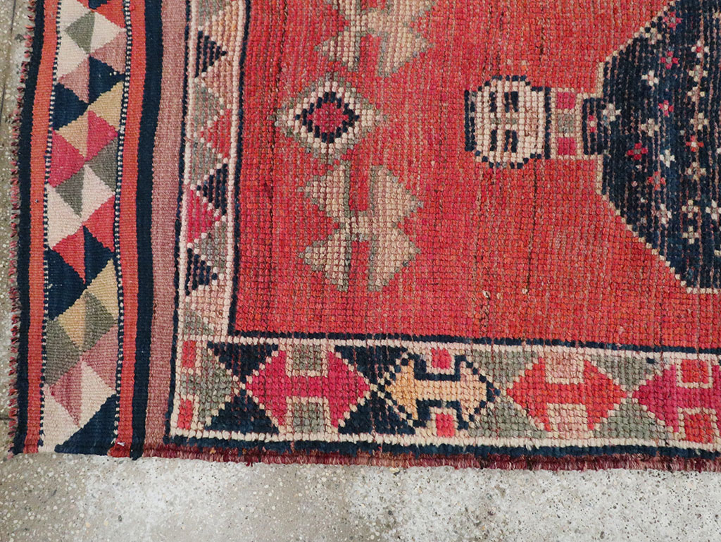 Vintage Turkish Anatolian Pictorial Runner, No.29759 - Gss