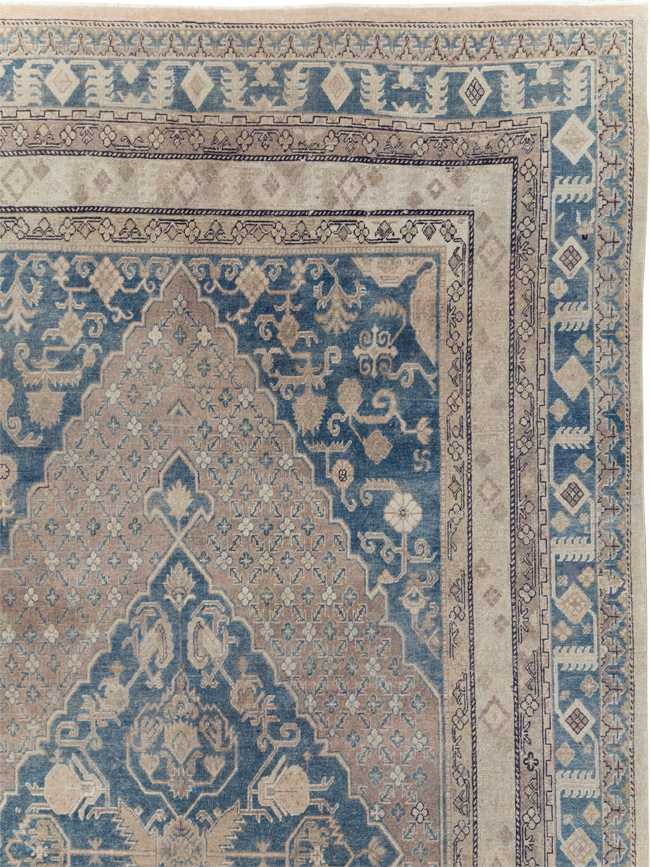 Antique East Turkestan Khotan Square Room Size Carpet, No.29762 - Gss