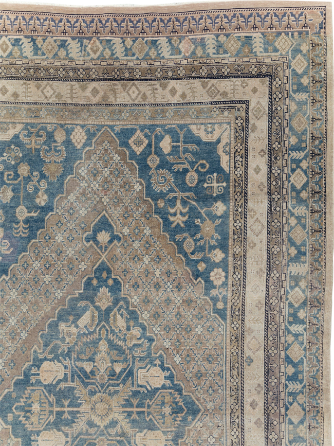 Antique East Turkestan Khotan Square Room Size Carpet, No.29762 - Gss