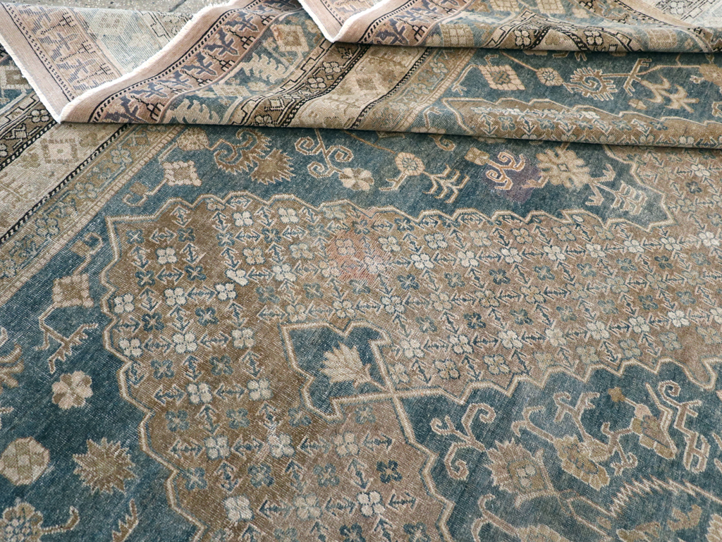 Antique East Turkestan Khotan Square Room Size Carpet, No.29762 - Gss