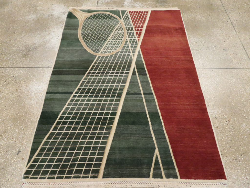 Modern Persian Tabriz Pictorial Rug (Pair: 1 of 2), No.29763 - Gss