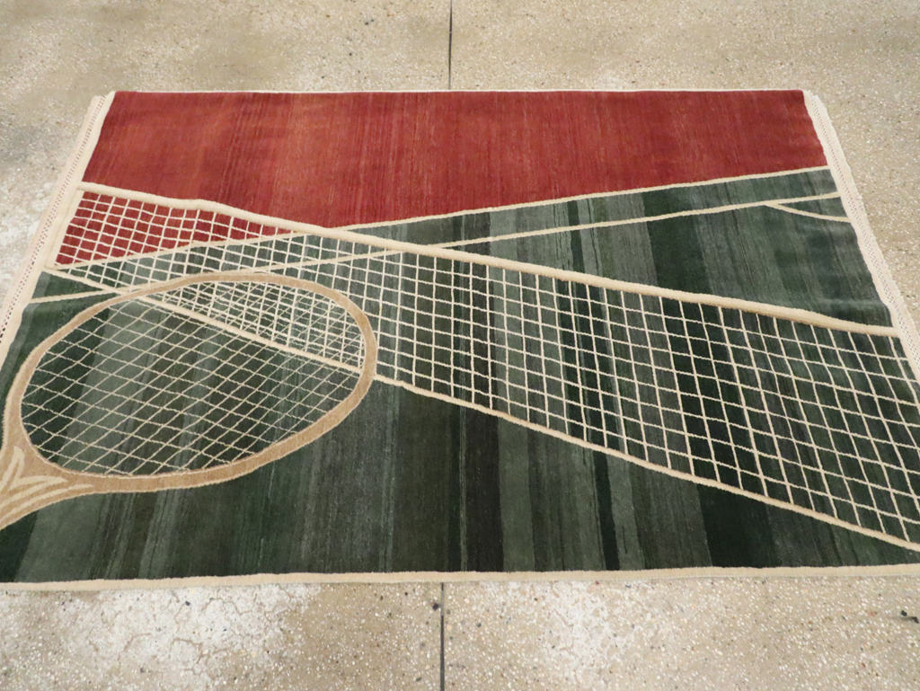 Modern Persian Tabriz Pictorial Rug (Pair: 1 of 2), No.29763 - Gss